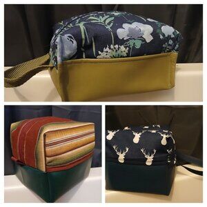 New Zippy Cosmetics Toiletries Travel Bags X-large Faux Leather & Fabric western